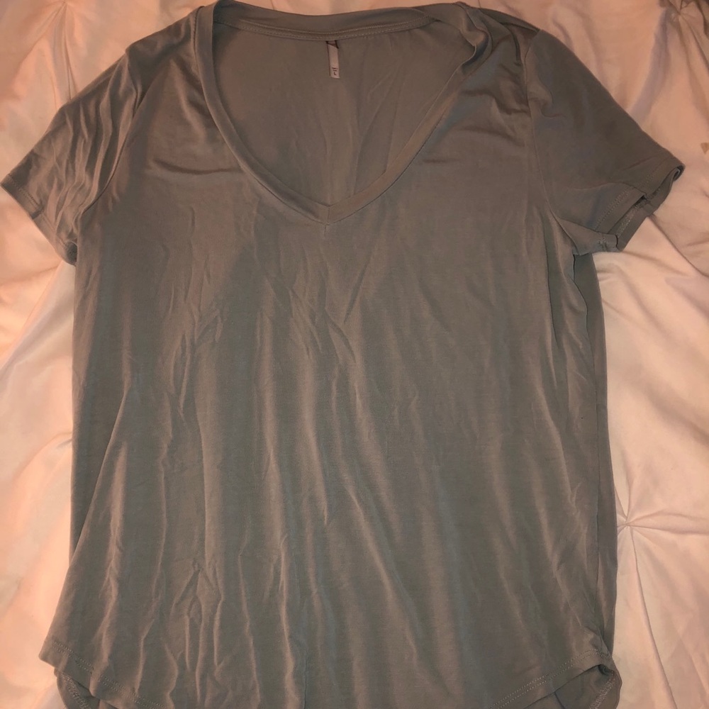Light blue flowy tshirt blouse
